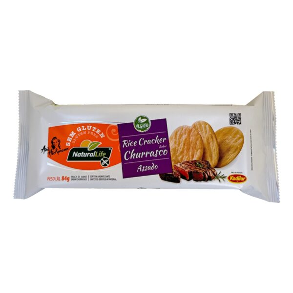 Rice Cracker Sabor Churrasco S/ Glúten Vegano Kodilar 84g